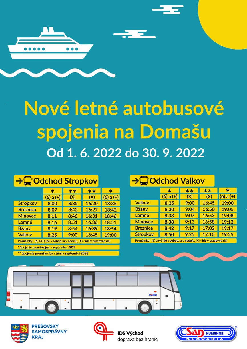 Letné autobusové spojenie na Domašu_III_16_5_2022
