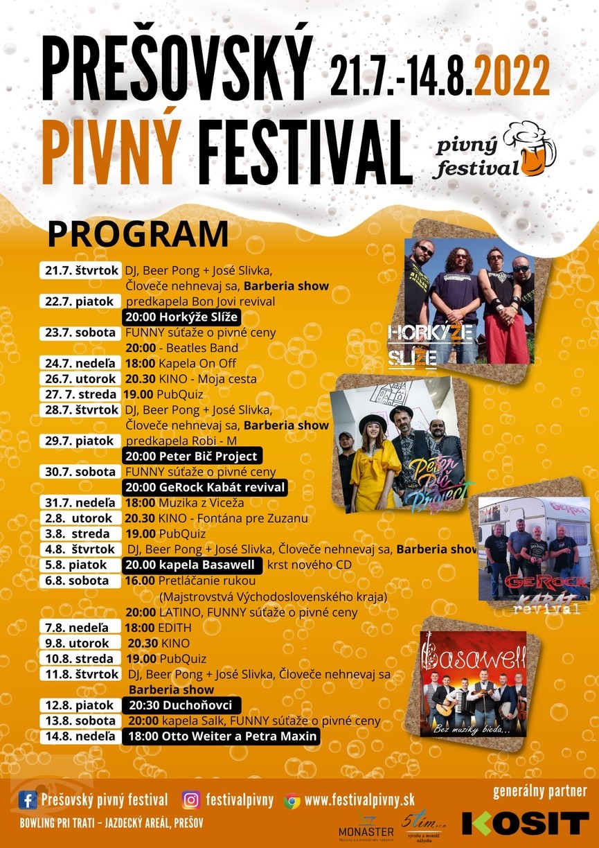 presovsky pivny festival program