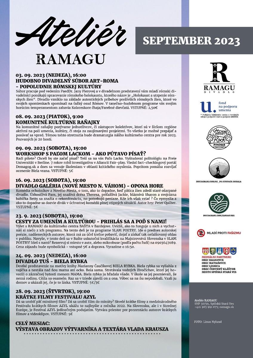 Septembrový program RAMAGU ATELIÉRU