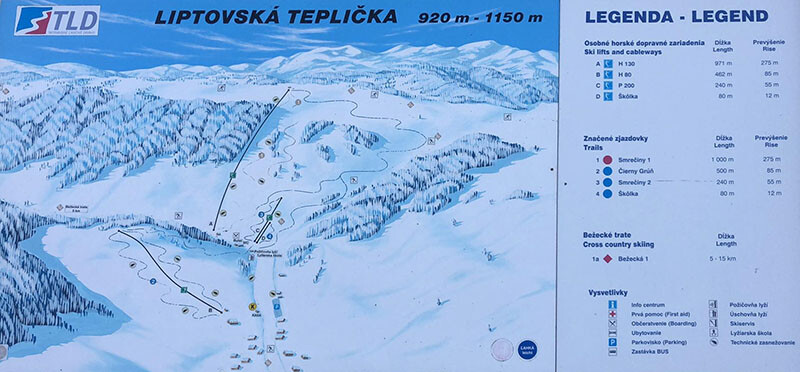 Ski resort Smreciny_Liptovska Teplicka_mapa