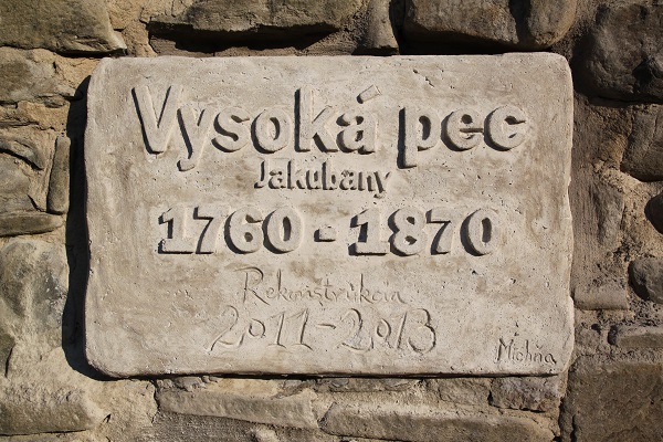 Tabuľa Vysoká pec Jakubany OOCR SSP