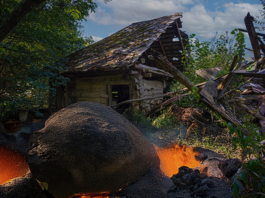 Meteoroid nad Zbojom - upravená fotka
